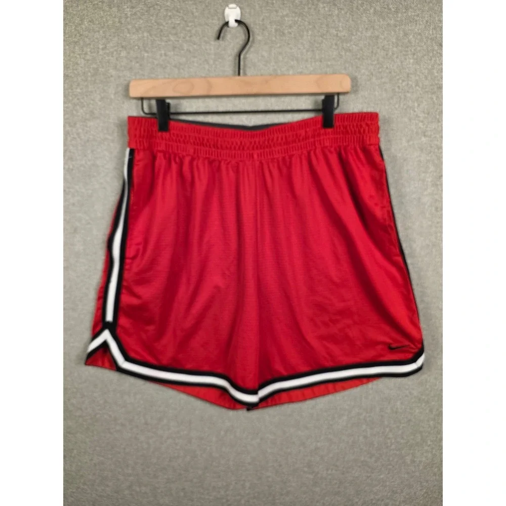 Nike Dri-FIT Mesh Basketball Shorts Red Black White Striped FV4933-657 Mens XL